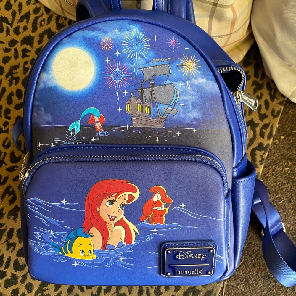 Loungefly little mermaid backpack with wallet